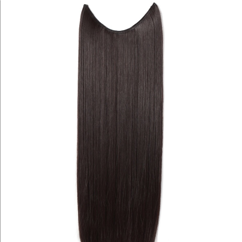 18” Dark Brown Human Hair Extension Halo Style